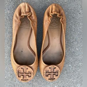 Tory Burch flat brown leather
